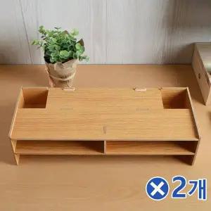 TBZ 조립식 2단 모니터받침대x2개 컴퓨터용품 모니터선반