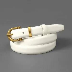 [알티피아]TBZ 화이트 소가죽 여성 포인트 벨트 S-1 정장바지벨트