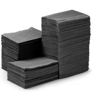 JMU 250팩 블랙 덴탈 턱받이 3겹 일회용 13인치 x 18인치 방수 타투