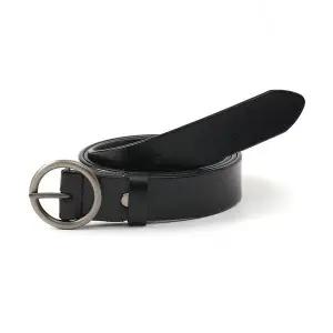 [알티피아]TBZ 실버블랙 소가죽 여성 포인트 벨트 S-6 기본벨트