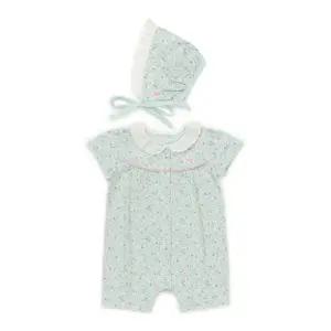 [블루독베이비8] 26SS(MN)폼폼플라워세트반팔우주복 HJ 4637004107 (BLUEDOG BABY/유아/출산/백일/선물/도