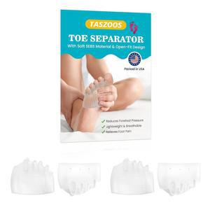 태조오스 4Pcs 발가락 분리기 및 여성 남성용 중족골 패드 - 볼 오브 풋 쿠션, 를 위한 젤 스페이서, 중족골통, 모튼 u2019s 뉴로마, 장시간 서 있거나 걷는
