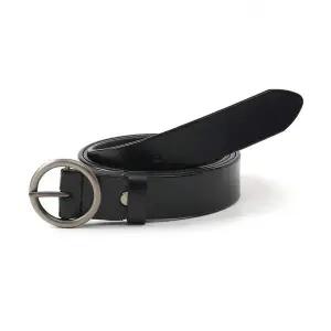 TBZ 실버블랙 소가죽 여성 포인트 벨트 S-6 기본벨트