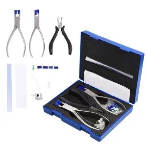 ZJChao 무테 안경 수리 키트 플라이어 프레스 분해 절단 예비 턱 드릴 홀더 등이 포함된 제품입니다