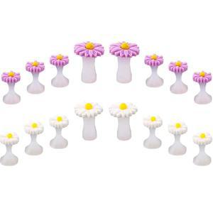 블링킹덤 16pcs 데이지 발가락 분리기 실리콘 네일 폴리시 젤 발 스페이서 페디큐어 아트 도구용