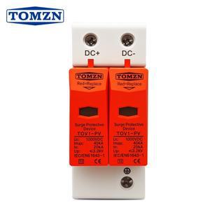 TOMZN DC SPD 1000V 20KA40KA 주택 서지 보호기 보호용 저전압 피뢰기 장치