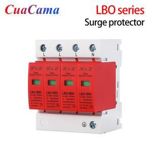 AC SPD 서지 보호기 저전압 분배 가정용 피뢰기 번개 장치 4P 30KA  스위치 모듈 1PCS