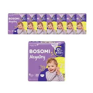 NEW 보솜이 메가드라이 팬티 기저귀, 점보형, 20매, 4팩, 2개(160매)