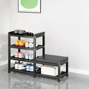 신발장 4단 철제 40cm 수납장 현관 현관 L형 벤치
