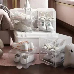 DIY슈케이스 투명 DIY신발장 신발정리대 슈케이스 신발정리함 슈박스 신발정리함 플립