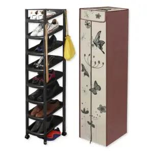 부직포커버 조립식 신발정리 소형8단 수납선반 신발장