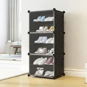 (G7027)스톰 투명 신발장(6단) 도어형 (40x90cm)