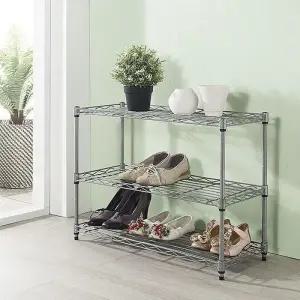 메탈 소형 3단 미니 신발장 신발정리대 좁은현관 수납 선반