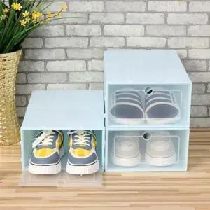 3p세트 소 슈박스 슈케이스 슈박스 신발정리함 신발정리대 DIY신발장 블루 신발정리함