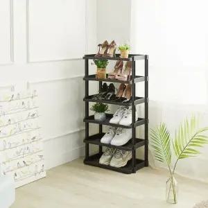 플라스틱신발장 신발장 틈새 사무실신발장 6단 조립식 코너 더블