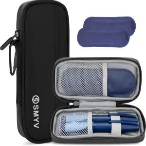 TSA 승인 아이스팩 2개가 포함된 SMYV 인슐린 쿨러 여행용 케이스 용품용 약물 여행 및 일상 생활을 위한