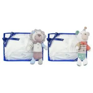 [갤러리아] (쌍둥이출산,태교선물)구름말배냇저고리두벌+사자,곰딸랑이세트(A1B-10104SET)