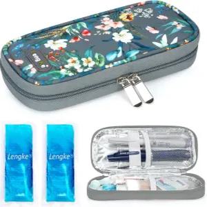 인슐린 냉각기 여행 케이스 - 펜 약물 및 용품을 위한 휴대용 냉장 의약품 TSA 승인 아이스 팩 2개 포함