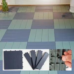 셀프시공 베란다 발판 마루 데크타일 9P 꾸미기 마감재 층간소음