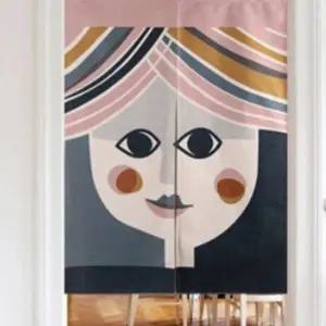 (여자얼굴) 가림천 주방창커튼 ZF 반커튼 예쁜커텐 공간분리