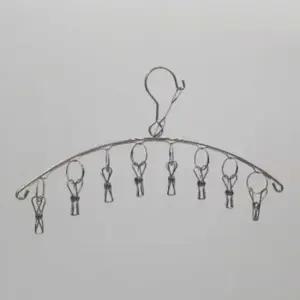 스텐 빨래집게 미니건조대 8구 실내빨래건조대 양말건