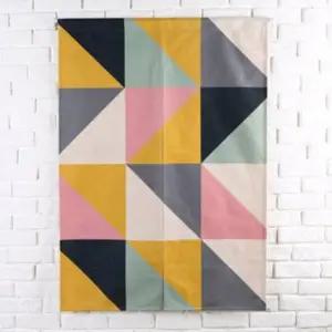 가림천 가림막 반커튼 주방창커튼 ZF 간이커튼 예쁜커텐 (핑크체크)