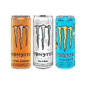 카페인음료 몬스터355ml망고로코+선라이즈+울트라8캔씩총24캔