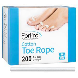 ForPro 프로페셔널 컬렉션 코튼 토 로프, 페디큐어 분리기, 보풀 없는 생분해성 코튼, 6 u201D L, 200개