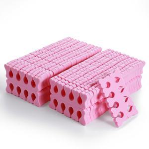 YBEATY 100개 스펀지 발가락 분리기 소프트 핑거 프리미엄 페디큐어 도구 키트 유연한 분리기를 위한 매니큐어 코팅 젤 페인팅 네일 아트 뷰티 액세서리