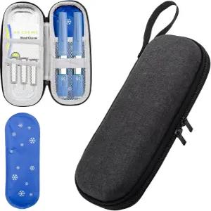 오젬픽 펜과 호환되는 Fevbcnrj 쿨러 여행용 케이스 재사용 가능한 아이스 팩이 있는 단열 냉각 백 보관 펜