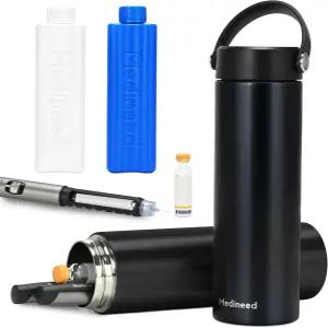 메디네이드 인슐린 쿨러 여행 케이스 TSA 승인 아이스팩이 포함된 휴대용 약물 1-4 펜 및 용품용 냉장