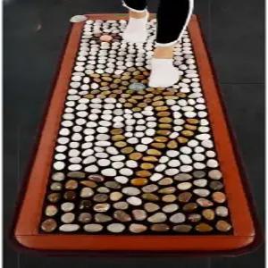 100x40cm 천연자갈 실리콘 매트 발열 지압길 마사지 맨발걷기