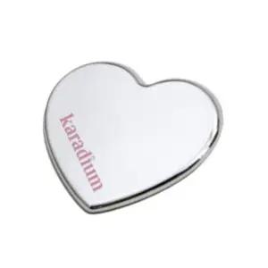 카라디움 메탈 하트 여행 휴대용 미니 거울 소형 선물
