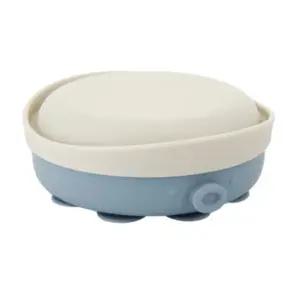 에.디.슨 이유식 실리콘 흡착 식판 뚜껑 문어 블루