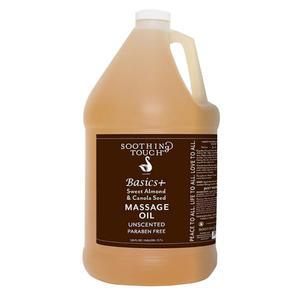 진정 베이직+ 스위트 아몬드 & 카놀라 씨앗 마사지 오일, 1갤런