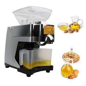 3FLQOOPP 자동 오일 프레스 기계 주방 너트 씨앗 린시드 오일 엑셀러 오일 프레스 추출기, 아마 땅콩 대마 들깨 호박 씨앗 해바라기 카놀라 참깨 상업용 등급, 실버
