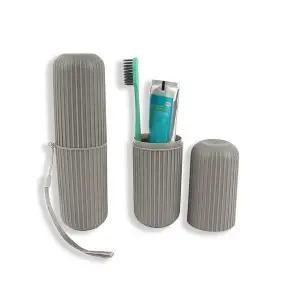 [콩심팥심]칫솔케이스 세로줄무늬 ZF 회색