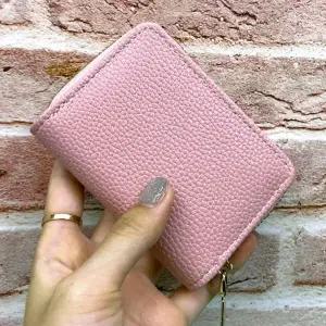 카드지갑 아코디언 지퍼형 ZF 핑크