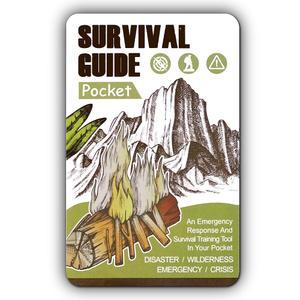 타이니 포켓 생존 가이드 EDC 생존 키트, 현장 비상, 응급 처치, 재난 및 농촌 도시 대비를 위한 군사 등급 제공