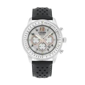 시티즌 남성 가죽 손목 시계 에코드라이브 CA4500-24H