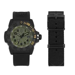 루미녹스 남성 러버 시계 네이비씰 XS.3517.NSF.SET