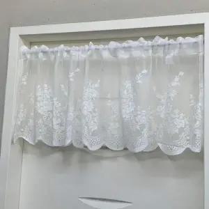 ZF 레이스 창문가림막 주방 짧은커튼 화이트