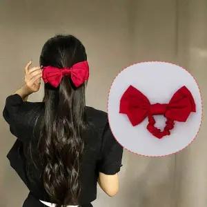 ZF 곱창밴드 머리끈 왕리본 레드