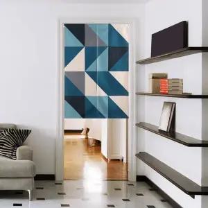 [콩심팥심]스타일 ZF 북유럽 노렌(블루체크)