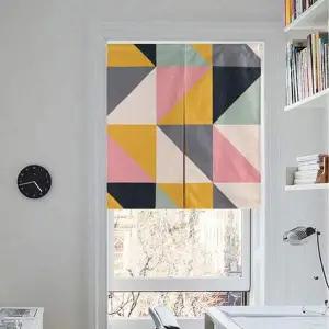 ZF 북유럽 스타일 노렌(핑크체크)