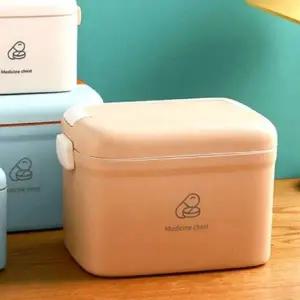 대형 약상자 2단 구급함 보관함 핑크