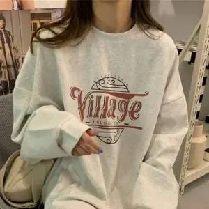 ( )레이디스 프리미엄 웜라이닝 빅핏 크루넥티 루즈핏긴 팔 탑 남방 그레이 걸 맨투맨티 봄맨투맨 여성봄