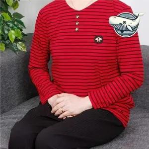 스트라이프 캐주얼 긴팔티셔츠 봄가을 탑 나시 크롭 프릴 보트넥 박시 맨투맨 봄티셔츠 여자 브이넥