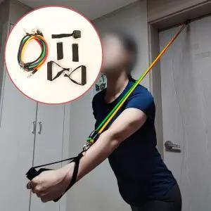 스트레칭 튜빙밴드 ZF 홈트 근력운동 세트