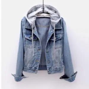 봄가을 후드 탈착 데님 청자켓 숏 청남방 봄철 캐주얼 재킷 청남방 데님자켓 청자켓 봄자켓 숏자켓